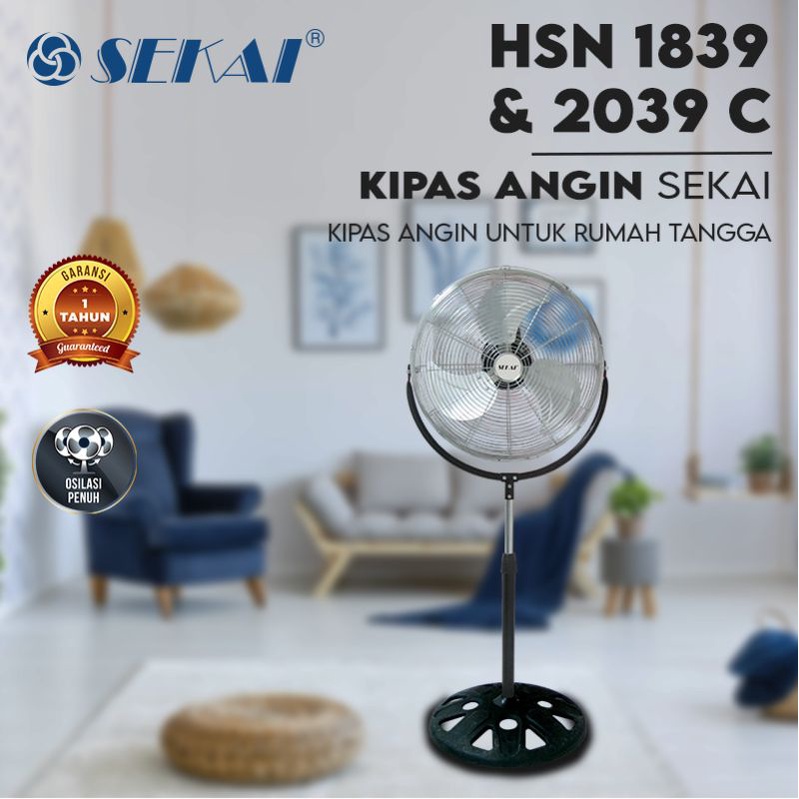 Sekai Kipas Angin Berdiri Stand Fan Tornado 18 Inch - HSN 1839 C | HSN1839C